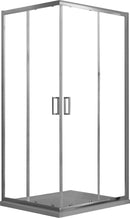 Box Doccia Angolare 2 Ante Scorrevoli in Cristallo Trasparente 6mm H185 Fosterberg Dragor Varie Misure