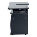 Scrivania da Ufficio Porta PC con Ripiani Tastiera Nero 120x55x85 cm 