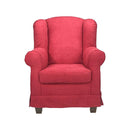 Poltrona Bergere 103x87x84 cm in tessuto bordeaux