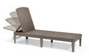 Lettino Prendisole da Giardino 187,5x58x29 cm in Resina Keter Jaipur Cappuccino