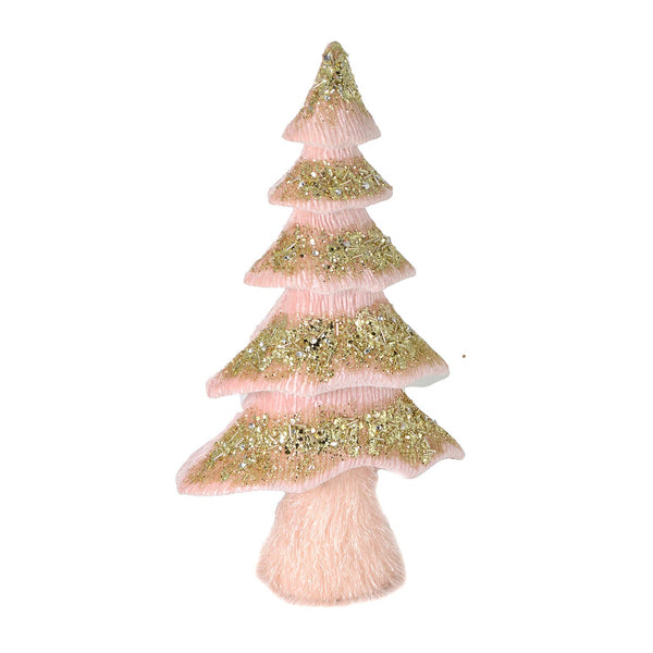 prezzo Mini Albero di Natale in Tessuto rosa cm 32x13xh51