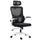 Sedia Ergonomica da Ufficio Girevole 60x59x114-122 cm con Poggiatesta Rimovibile in Tessuto a Rete Nero