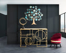 Sedia Mini Paris Bordeaux Ø45x62 cm Legno Spugna e Velluto Sintetico Bordeaux e Nero e Oro