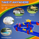 Playset Acquatico per Bambini 78 Pezzi 123x111x7 cm con Acqua e Sabbia Blu e Rosso