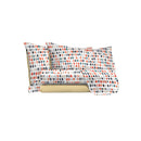 Set Lenzuola con Stampa Sopra Sotto e Federe Sketch Varie Misure