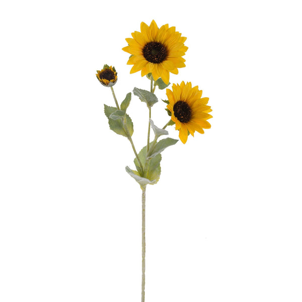 prezzo Set 6 Girasoli Artificiali con 3 Fiori Altezza 63,5 cm Giallo