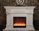 Camino Elettrico da Pavimento 116x150x33 cm Effetto Fiamma 1500W Montecarlo mini Marrone