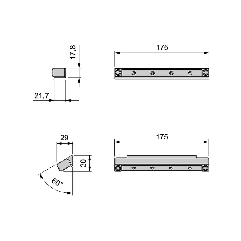Lampada LED a Batteria per Cassetti con Sensore a Vibrazione 0,6W Luce Bianca Fredda Emuca