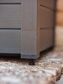 Fioriera da Giardino 42x42x40 cm in Polipropilene Trama 001 Moka Marrone Scuro