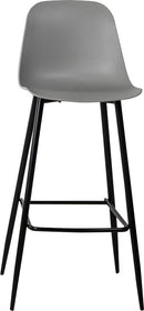 Set 2 Sgabelli 47x37xH103 cm in Polipropilene e Metallo Frida Grigio Chiaro