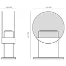 Camino a Bioetanolo da Pavimento 78x50 cm Karlsen Venezia Nero