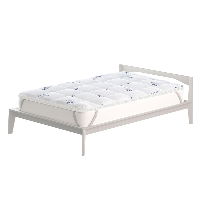 Topper Trapuntato 300 gr/mq con Elastici Air Traspirante Bianco Varie Misure