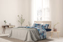 Set Lenzuola con Stampa Sopra Sotto e Federe Soffioni Blu Varie Misure