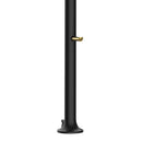 Doccia da Giardino in Alluminio Rubinetteria e Soffione Oro Sined Luna Alu Nero 