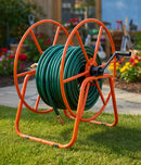 Avvolgitubo Professionale Capacità Tubo 110 m 3/4" Agrati 409IT in Acciaio Verniciato Arancione