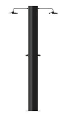 Doccia Solare da Giardino 70 L 2 Soffione Eco Rain e 2 Miscelatore Temporizzato Arno T2N Nero Opaco 