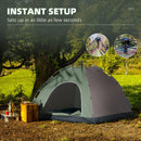Tenda da Campeggio Pop-Up per 4 Persone 210x210x135 cm con Borsa e Accessori