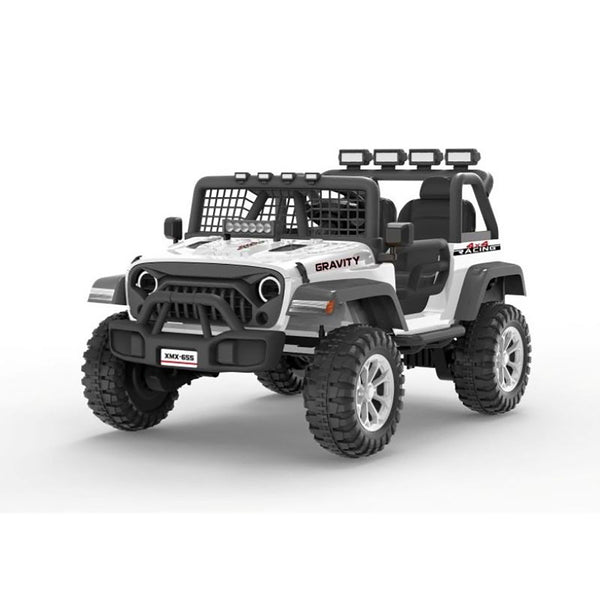 prezzo Auto Elettrica per Bambini Offroad 2 Posti Gravity XMX-655 con Telecomando Batteria 12V Bianco