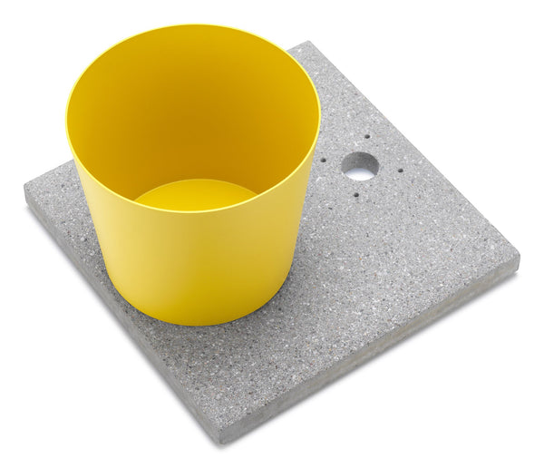 Base con Vaschetta per Fontane con Ghiera Piccola 40x40x5 cm in Cemento Belfer 42/BSE/4 Giallo sconto