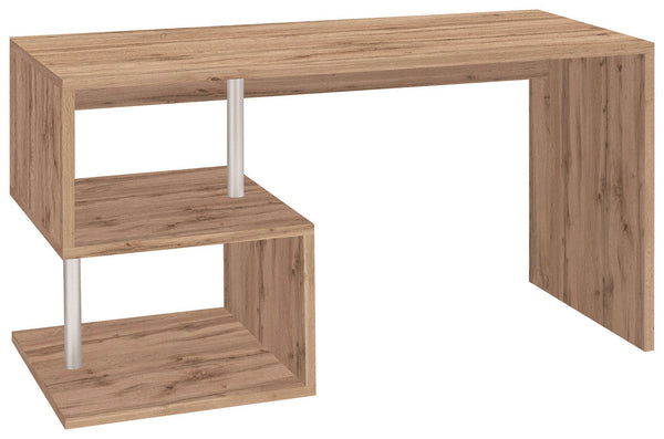 Scrivania con 2 Ripiani 140x60x77,5 cm Esse Quercia Wotan prezzo