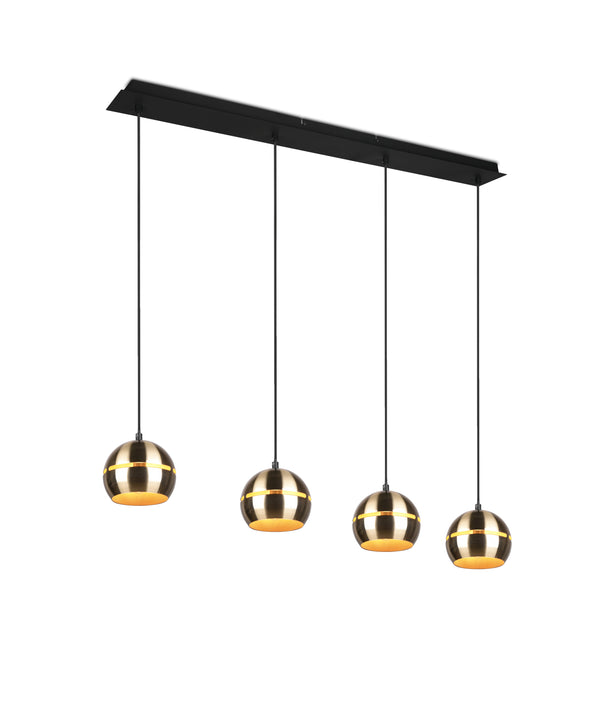 online Lampada a Sospensione da Interno E14 in Metallo Ottone Satinato