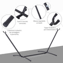 Supporto Struttura Portante per Amaca Regolabile Max 150Kg Nero 280x120x110 cm 