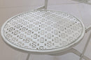 Set da Giardino Pieghevole in Ferro con Tavolo e 2 Sedie Soriani Loire Breakfast Bianco