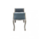 Panca Madelyn in Velluto Grigio 113x48x 45/60 h cm in Legno Grigio