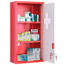 Armadietto per Medicinali Rosso 25x12x48 cm 