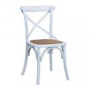Sedia Cross 46x42x87 cm  in Legno Bianco