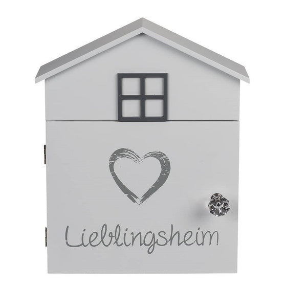 Cassetta Porta Chiavi 24x6x29,5 cm 6 Ganci in Legno Bianco prezzo