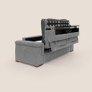 Divano Letto 3 Posti 200x100x95 cm in Tessuto Grigio