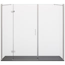 Porta Parete Doccia 1 Anta Battente in Cristallo Trasparente 8mm H195 Bonussi Leonie Varie Misure