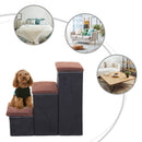 Scaletta 3 Gradini Contenitori per Animali Domestici 40,5x51x50 cm 