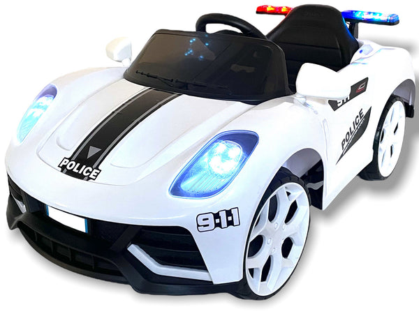 Macchina Elettrica della Polizia per Bambini 6V Police Bianca acquista