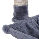 Albero Tiragraffi con Amaca e Pallina 50x36x70 cm in Legno e Peluche Grigio