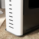 Camino a Bioetanolo da Terra 1.2L 50x27x82 cm con Mensola Superiore in Acciaio Bianco e Nero  