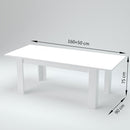 Tavolo Allungabile 160/210x90x75 cm Jesi Cemento/Bianco  