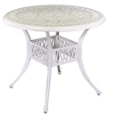 Set Tavolo e 4 Sedie da Giardino in Alluminio Maryland Bianco