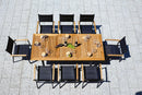 Tavolo Rettangolare Allungabile da Giardino 320x100 cm Voghini Alicante Nero