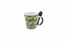 Set 24 Tazzine da Caffè Ø6x6,5 cm in Gres Villa d'Este Home Tivoli Carribbean Queen