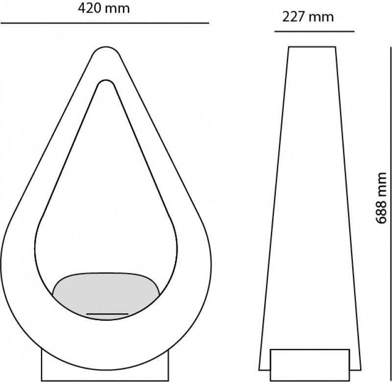 Camino a Bioetanolo da Pavimento 68,8x42 cm Karlsen Pisa Bianco