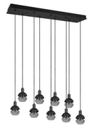 Lampada a Sospensione da Interno Attacco E14 in Metallo Nero e Oro