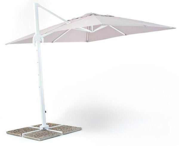 Ombrellone da Giardino Decentrato 3x3m in Ferro Telo in Poliestere Verso Grigio online