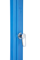 Doccia Solare da Giardino 28L Miscelatore e Lavapiedi Blu