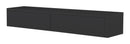 Mensola da Parete con 2 Cassetti 88,2x13,4x20 cm in Fibra di Legno Domino Nero Seconda Scelta