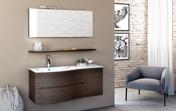 Mobile Bagno Sospeso 121,5cm TFT Swing Rovere Scuro S sconto