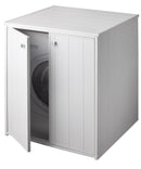 Coprilavatrice da Esterno in PVC 77x71x93,5 cm 2 Ante Forlani Laundry XXL Bianco Seconda Scelta