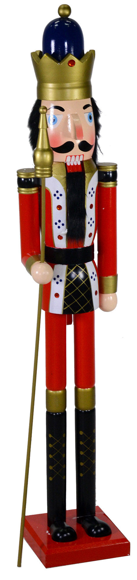 Soldatino Schiaccianoci in Legno 21x21x123 cm Decorazione Rosso online