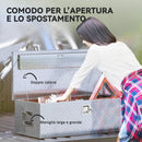 Cassetta degli Attrezzi 76,2x33x24,4 cm Capacità 43L con Serratura 2 Chiavi e Maniglia Laterale in Alluminio Argento      
